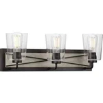 Progress Lighting Briarwood 3-LIGHT Graphite Glass Coastal Bath Vanity. Fixed Price $85.99.