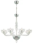 Hampton Bay Aristocratic HD139582 Ariel 8-LIGHT Chrome Glass Chandelier Nwt $859. Fixed Price $308.68.