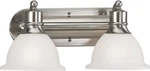 Progress Lighting P3162-09 2-LIGHT Fisture White Etched Glass Brushed Silver. Fixed Price $28.00.