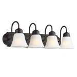 Hukoro Brush 25.49 In. 4-LIGHT Old Bronze Bathroom Vanity. Fixed Price $37.95.