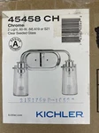 Kichler Braelyn Bath 2 Light Chrome, Clear Seeded 45458CH Open Box. Fixed Price $48.00.