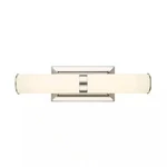 Home Decorators Rolande 60W Equiv Polished Nickel Vanity Light Tube Etched Glass. Fixed Price $34.48.