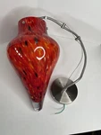 Murano Style Art Glass Red Flecked Pendant Light Hampton Bay Lamp Ceiling. Fixed Price $99.99.
