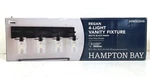 Hampton Bay Regan 29.25 In. 4-LIGHT Matte Black Bathroom Vanity New. Fixed Price $64.99.
