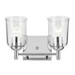 Kichler Shailene Linear 8.25" Vanity Light, Chrome/clear - 45573CHCLR. Fixed Price $109.97.