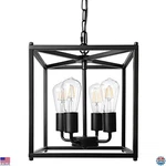 4-LIGHT Black Farmhouse Chandelier, Rustic Iron Pendant Light, Adjustable Height. Fixed Price $68.98.