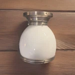 Visual Comfort Flush Mount Open Bottom Light Fixture Glass Nickel By E. Chapman. Fixed Price $445.25.