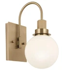 Kichler Hex 12" Wall Sconce Champagne Bronze With Opal Glass Shade - 55149CPZ. Fixed Price $74.25.