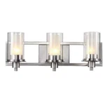 Bel Air Lighting Odyssey 22 In. 3-LIGHT Brushed Nickel Bathroom Vanity. Fixed Price $68.10.