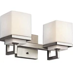 Kichler Lighting 45138 2LT Bathroom Vanity W/ White Square Shades. Fixed Price $39.00.