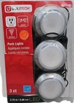 Utilitech Led Puck LIGHTS-3 Ct. Plug-in, Linkable, Dimmable (0774387) 27. Fixed Price $34.15.