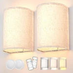 Prtiloud Battery Operated Wall Sconces Set Of Two, Rechargeable Lamp Wit.... Fixed Price $45.26.