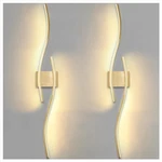 Wall Sconces 2 Pack Gold, Plug-in, 14W Led, Modern Indoor Lighting With Cord. Fixed Price $49.00.