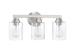 Brushed Polished Nickel Three Light Vanity From The Bolden Collection. Fixed Price $129.15.