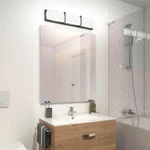 Artika Subway 27 In. 1-LIGHT Matte Black Led Vanity Bar Frosted Glass. Fixed Price $43.99.