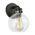 Clara 6.25 In. Oil Rubbed Bronze Sconce With Clear Seeded Glass Shade. Fixed Price $74.99.
