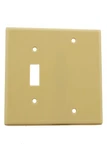 Leviton 2-GANG 1-TOGGLE 1-BLANK Device Combination Wallplate, Standard, Ivory. Fixed Price $8.79.
