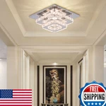 Cainjiazh Mini Led Crystal Chandelier 2-LAYER Flush Mount Modern Ceiling Light. Fixed Price $78.22.