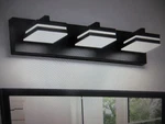 Jusheng 19.69IN. 3-LIGHT Black Led Bathroom Vanity With Dimmable. Fixed Price $37.95.
