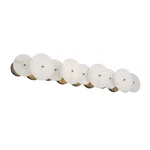 Varaluz 370B04 Cosmos 36"W Vanity Light - Havana Gold / Spanish Alabaster. Fixed Price $849.00.