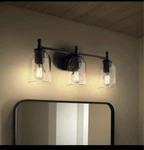 Kohler Orime REC34051-SC03-BLL 3-LIGHT Wall Sconce Matte Black Vanity. Fixed Price $78.99.