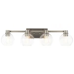 Kichler 45895 Nickel Harmony 4-LIGHT 33-1/2"W Bathroom Vanity. Fixed Price $249.97.