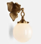 Rejuvenation Wildwood Burnished Bronze Wall Sconce W/ 8 Opal Ball Shade. Fixed Price $550.00.