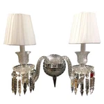 Wall Sconce K9 Crystal Dining Or Bathroom Vanity Light Fixture Lamp Shades. Fixed Price $380.59.