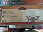 Design House 556191 Aubrey 2 Light 13"W Wall Mount - Brushed Nickel W/frosted Gl. Fixed Price $27.99.