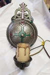 Vntg Puritan Art Deco Poly Chrome Cast Metal Wall Sconce Light Fixture W/switch. Fixed Price $45.00.