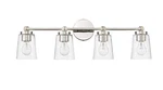 Polished Nickel Four Light Vanity From The Lauryn Collection. Fixed Price $219.90.