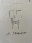 Craftmade 44662-PLN Ella 13" 2-LIGHT Wall Sconce In Polished Nickel. Fixed Price $104.95.