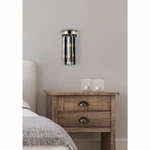 Crystal Wall Sconce Polished Nickel Silver Shade Bathroom Dining Light. Fixed Price $192.48.