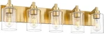 Metwet 5-LIGHT Bathroom Fixtures, 30 Inch Brushed Gold Modern Vanity. Fixed Price $99.99.