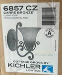 Kichler 6857 Cz One Light Wall Sconce Carre Bronze. Fixed Price $70.00.