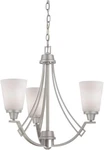 Wright Chandelier Matte Nickel 3X100W TK0010117. Fixed Price $59.99.