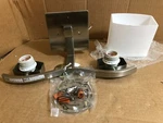 Hampton Bay Bath Vanity Light Etched Glass Shades 2 Brushed Nickel **. Fixed Price $25.00.