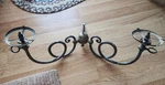 Antique Brass Sconce Two-arm Gas Wall Light Fancy Scroll -for Restoration. Fixed Price $79.00.