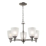 Thomas Lighting Jackson 5-LIGHT Chandelier, Nickel/white, 1305CH-20-LED. Fixed Price $149.95.