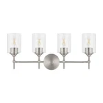 Hdc 39343-HBO Ayelen 4-LIGHT Brushed Nickel Vanity W/clear Glass Local!. Fixed Price $69.95.