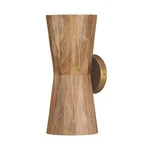 Open Box: Capital Lighting Nadeau Sconce, Wood/brass - CL651021LW. Fixed Price $159.99.