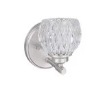 Aspen Creative One-light Metal Brushed Nickel Bathroom Wall Fixture 5-1/2. Fixed Price $38.00.