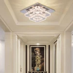 Cainjiazh Mini Led Crystal Chandelier 2-LAYER Flush Mount Modern Ceiling Light. Fixed Price $97.77.