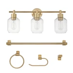 Globe Electric 51638 Cannes Piece All-in-one Bathroom Set Brass. Fixed Price $106.72.