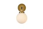 Elegant Lighting LD7030W8 Hanson 12" Tall Bathroom Sconce - Black / Brass. Fixed Price $64.00.