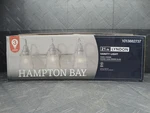Hampton Bay 21 In. 3-LIGHT Chrome Vanity With Clear Reeded Glass. Fixed Price $29.99.