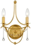 Crystorama Metro 14 1/2"H Antique Gold 2-LIGHT Wall Sconce. Fixed Price $158.40.
