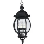 Maxim Lighting 1039BK Crown Hill 4 Inch Black Outdoor Hanging Lantern. Fixed Price $195.50.