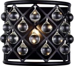 Madison Collection Crystal Wall Sconce Elegance In Forged Iron. Fixed Price $370.00.