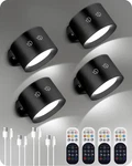 Goebleson Battery Operated Wall Sconces 4 Pack, Rechargeable With. Fixed Price $62.05.